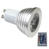  New LED GU10 4W RGB LED Light Bulb Lamp Colorful 110V 240V IR Remote Control 