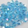  New 100 Pcs 4mm Swarovski Crystal 5301 Bicone Beads Sky Blue AB 