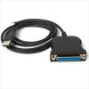  Cable Adaptador de USB A Paralelo Hembra 25 Pin DB25 Para PC Notebook Portatil 