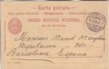  Switzerland 1895 Geneve PS Card to Barcelona 