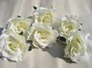  6X White Rose Artificial Silk Flower Heads Wedding DIY Garden 4