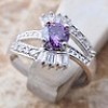  Merry Purple Amethyst Topaz Gemstone Silver Jewelry Ring Size 5 75 A01511 