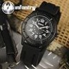  Pilot Officer Infantry Sport Army Military Black Rubber Men Quartz Wrist Watch 