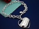  Free P P Fashion New 925Silver Jewelry Men Girl Heart Chain Bracelet Xmas Gifts 