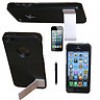  Black Luxury Aluminum Chrome Stand Hard Case for iPhone 5 5g Stylus Film A 