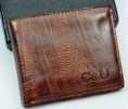  Cowhide Leather Clutch Bag Men Bifold Credit Card Wallet WE015 Free 