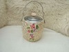  Vintage Wade Biscuit Barrel Gold Lustre Finish Stainless Steel Lid 