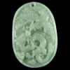  Hand Carved Natural Jadeite Jade Pendant Collectible Dragon and Horse J0614 