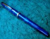  Fountain Pen Clear Demonstrator Transparent Blue Piston Type New 