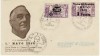  1938 Spain FDC 587 588 Complete FDR Cancel Cachet Cover Labor Day D 