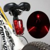  Cycling Bike Bicycle 2 Laser Beam and 5 LED Rear Tail Light 3 Modes Safety Lamp 