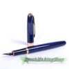  Free Shipping BAOER 388 Blue and Black Stripes Medium Fountain Pen New 