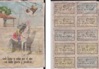  Spain Civil War Poster 10 Uncut Coupons 1939 Don Quixote Selguda 