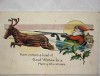  1910 Christmas Postcard Santa Claus Reindeer Sleigh Here Comes A Load 