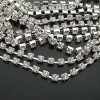  SS6 1440pcs Clear AAA Crystal 2mm Rhinestone Close Silver Chain Trims 4 4M 