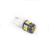  5050 T10 LED Car Side White Color White Light Bulb Lamp DC 12V 5 SMD Wedge 