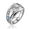  1 5ct Simulated Diamond 18K White Gold GP Swarovski Crystal Wedding Ring Size 9 