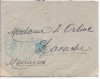  Spain 1912 Stampless Official Cover to Larache Morocco 