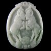  Hand Carved Natural Jadeite Jade Pendant Collectible Sheep J0694 