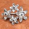  Sz 6 75 100 Solid 925 Sterling Silver Flower Ring 