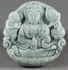  Pure Natural Jadeite Hand Carved The Statue of Buddha Delicate Pendant No G192 