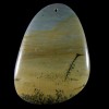  Natural Scenic Chinese Painting Jasper Gemstone Pendant Bead Stone W6770 