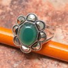  Natural Green Onyx Marcasite 100 Solid 925 Silver Ring Sz 7 5 