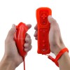  New Built in Motion Plus Remote and Nunchuck Controller for Nintendo Wii Red 