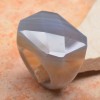  Faceted Natural Gray Madagascar Agate Gemstone Rings Size 8 25 