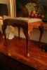  Beautiful Antique Georgian c19th Burr Walnut Dressing Stool Chippendale Legs 