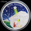  Andorra 2011 Merry Christmas Bon Nadal 5DINARS Silver Coin Coloured Swarovski 