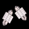  Wholesale 2X 31mm 12 LED SMD Festoon Dome Light Lamp Car Bulbs New Blue 