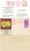  2 Sobres Y 1 Tarjeta Franqueos Mecánicos Barcelona Postalia 1967 73 Madrid 88 