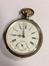  Taschenuhr Ligne Droite 15 Rubis 800ER Silber Pocket Watch 46 