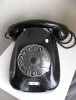 Altes schwarzes Siemens Telefon * 11 M 4 * mit Wählscheibe ca.1960er Jahre